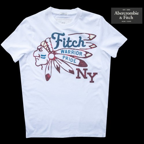 画像クリックで大きく確認できます　Click↓1: アバクロンビー＆フィッチ 半袖 Tシャツ （インディアン・ホワイト）/Abercrombie & Fitch T-shirt
