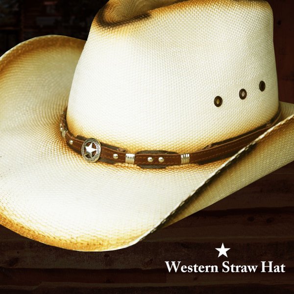 画像2: ローンスター ウエスタン ストローハット（ナチュラル）/Western Straw Hat