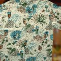ハワイアンシャツ トロピカル カフェタイム サイズL（身幅64cm）/Hawaiian Shirt 