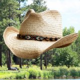 ベイリー カウボーイスタイル キャンプ ストロー ハット（ナチュラル）58cm〜59cm /Bailey Western Straw Hat(Natural)