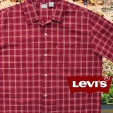 リーバイス 半袖 シャツ（レッド・ネイビー・ホワイト）/Levi's Plaid Shortsleeve Shirt 