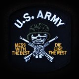 ワッペン ユーエスアーミー U.S.ARMY ブラック/Patch