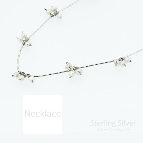 画像クリックで大きく確認できます　Click↓1: リキッド シルバー・スターリングシルバー ネックレス/Liquid Silver Necklace