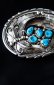 画像3: ナバホ シルバー&ターコイズ ベアクロウ ベルト バックル/Navajo Sterling Silver Turquoise Belt Buckle (3)