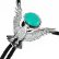 画像4: アメリカンイーグル ナバホ スターリングシルバー ターコイズ ボロタイ/American Eagle Navajo Sterling Silver Turquoise Bolo Tie (4)