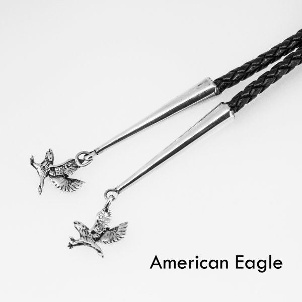 画像3: アメリカンイーグル ナバホ スターリングシルバー ターコイズ ボロタイ/American Eagle Navajo Sterling Silver Turquoise Bolo Tie