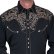 画像2: スカリー ウエスタン 刺繍 シャツ（長袖/ブラック・スクロールゴールド）/Scully Long Sleeve Embroidered Western Shirt(Men's) (2)