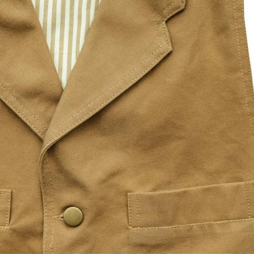 画像クリックで大きく確認できます　Click↓2: スカリー キャンバス ベスト（ウォールナット）/Scully Canvas Vest (Walnut)