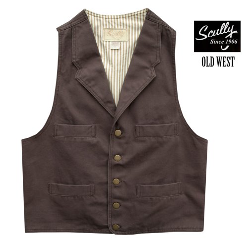 画像クリックで大きく確認できます　Click↓1: スカリー キャンバス ベスト（ウォールナット）/Scully Canvas Vest (Walnut)