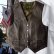 画像3: スカリー スナップフロント ラムレザー ベスト（ブラウン）/Scully Lamb Leather Vest(Brown) (3)