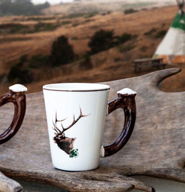 画像4: 鹿の角 エルク&パインコーン マグカップ（2個セット）/Elk&Pinecone Mug Cup(Set of Two)