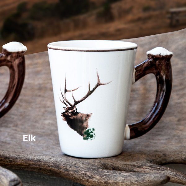 画像5: 鹿の角 エルク&パインコーン マグカップ（2個セット）/Elk&Pinecone Mug Cup(Set of Two)