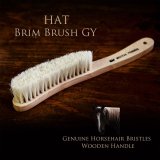 ハット用 ブラシ ホースヘアー 馬毛 ブリムブラシ（ナチュラル）/Hat Brush Horsehair Brim Brush Grey