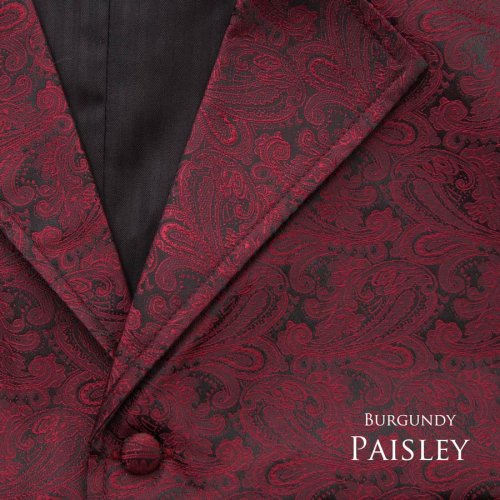 画像クリックで大きく確認できます　Click↓2: スカリー オールドウエスト ペイズリー ベスト（ワイン）/Scully Old West Paisley Vest(Burgundy)