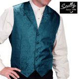 スカリー オールドウエスト ペイズリー ベスト（ターコイズ）/Scully Old West Paisley Vest(Teal)