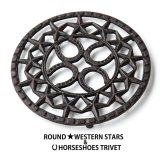 アイアン スター＆蹄鉄 トリベット/Round Stars&Horseshoes Iron Trivit