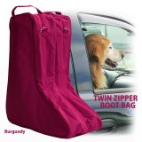ウエスタンブーツ ブーツバッグ 持ち運び・キャリーバッグ ブーツ保管用バッグ ツインジッパー・ハンドストラップつき（バーガンディー）/Hand Strap Twin Zipper Boot Bag(Burgundy)