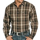 パンハンドルスリム ブラッシュドコットン ウエスタン シャツ（ブラウン）/Panhandle Slim Western Shirt(Brown)