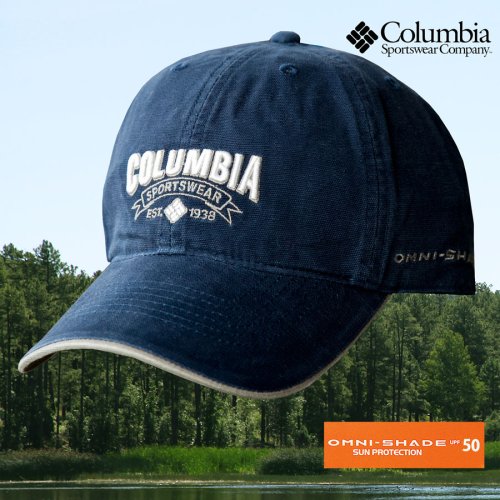 画像クリックで大きく確認できます　Click↓1: コロンビアスポーツウェア キャップ（コロンビアネイビー）/Columbia Sportswear Cap(Columbia Navy)
