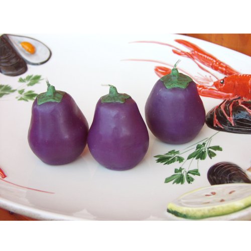 画像クリックで大きく確認できます　Click↓1: シトロネラ虫よけキャンドル・エッグプラント/Citronella Eggplant Candle