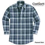 カーハート ヘビーウエイト フランネル シャツ ネイビー L（身幅64cm）XL（身幅67cm)/Carhartt Heavyweight Flannel Shirt(Navy)