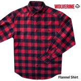 ウルヴァリン バッファローチェック フランネルシャツ（レッド ブラック プラッド・長袖）身幅58cm〜/WOLVERINE Flannel Shirt(Red Black Plaid)