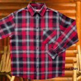 フランネル シャツ（レッド ブラック ホワイト・長袖）M/Flannel Shirt(Red Black White)
