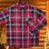 画像1: フランネル シャツ（レッド ブラック ホワイト・長袖）M/Flannel Shirt(Red Black White) (1)