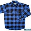 フランネル シャツ（ブルー・ブラック 長袖）M（身幅60cm）/Field & Stream Heavyweight Flannel Shirt