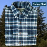 フランネル シャツ（ブルー・ホワイト・グリーン 長袖）M（身幅60cm）/Field & Stream Heavyweight Flannel Shirt