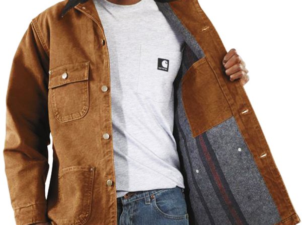 画像4: カーハート サンドストーン ブランケットラインド チョアー コート(C02 アーミーグリーン)/Carhartt Blanket Lined Sandstone Chore Coat(Army Green)