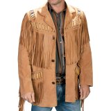 スカリー レザーフリンジ ウエスタン ジャケット（ブラウン）/Scully Western Leather Fringe Jacket