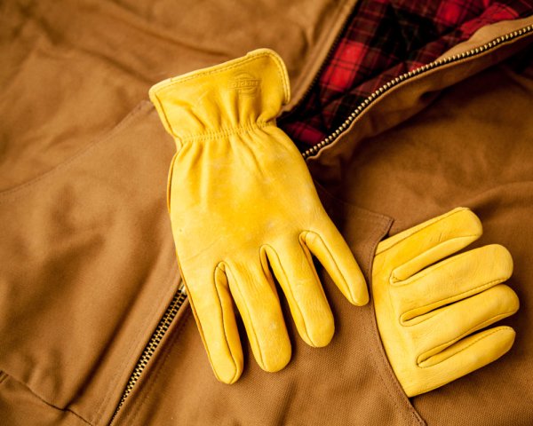 画像2: ディッキーズ 鹿革手袋 パインイエロー（裏地なし）M/Dickies Genuine Deerskin Leather Gloves(Pine Yellow)