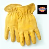 ディッキーズ 鹿革手袋 パインイエロー（裏地なし）M/Dickies Genuine Deerskin Leather Gloves(Pine Yellow)