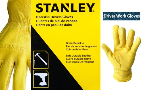 画像クリックで大きく確認できます　Click↓2: スタンレー 鹿革手袋 パインイエロー（裏地なし）M/Stanley Genuine Deerskin Leather Gloves(Pine Yellow)