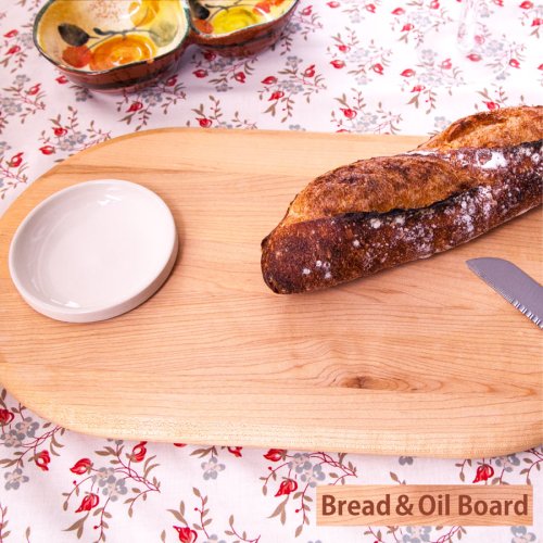 画像クリックで大きく確認できます　Click↓1: ブレッド＆オイルボード・カッティングボード（ナチュラル）/Bread＆Oil Wood Cutting Board(Natural)