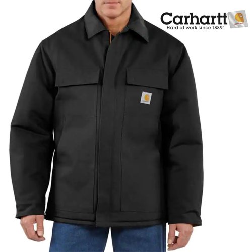 画像クリックで大きく確認できます　Click↓1: カーハート ダック トラディショナル コート アークティック キルトラインド（ブラック）M/Carhartt Duck Traditional Coat Arctic Quilt Lined (Black)