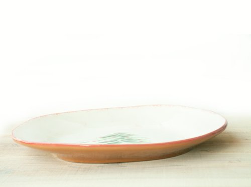 画像クリックで大きく確認できます　Click↓3: ハンドメイド ツリー パーティー プレート（大皿）/Hand Made Tree Large Oval Platter