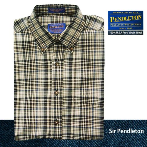 画像クリックで大きく確認できます　Click↓1: ペンドルトン サーペンドルトン ウールシャツ （ブルーチェック）S/Pendleton Sir Pendleton Wool Shirt