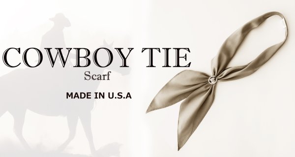 画像2: アメリカンカウボーイタイ ウエスタン ネックスカーフ（ターコイズ・ブラック・グレー）/Cowboy Tie/Western Neck Scarf(Turquoise/Black/Grey)