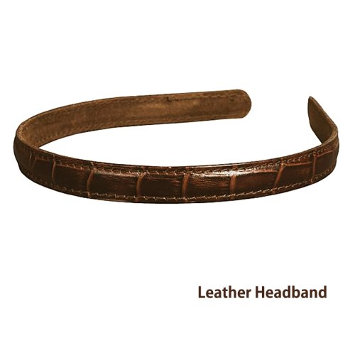 画像クリックで大きく確認できます　Click↓1: カチューシャ ヘッドバンド レザー製（ブラウン）/Leather Headband(Brown)