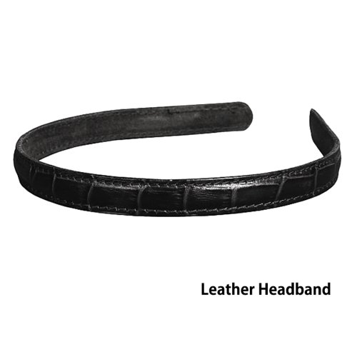 画像クリックで大きく確認できます　Click↓1: カチューシャ ヘッドバンド レザー製（ブラック）/Leather Headband(Black)