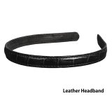 カチューシャ ヘッドバンド レザー製（ブラック）/Leather Headband(Black)