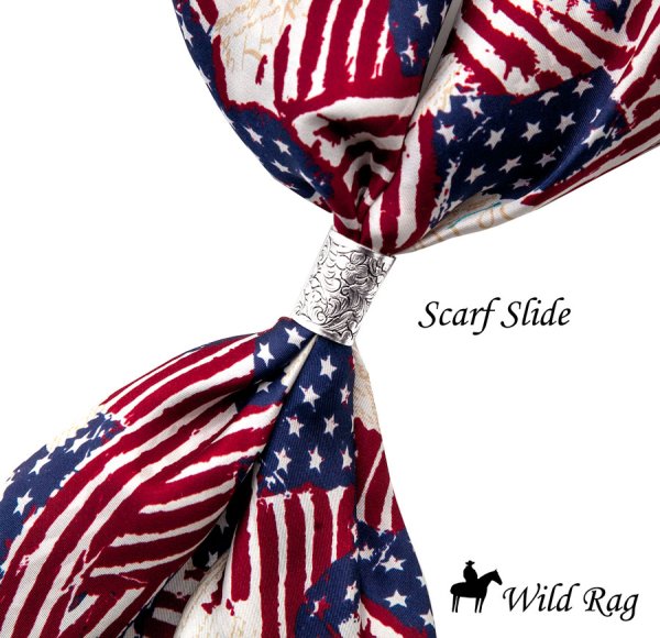 画像2: シルク ワイルドラグ（カウボーイ大判スカーフ）アメリカンイーグル・星条旗/100% Silk Wild Rags