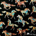 オースティン アクセント シルク ワイルドラグ（カウボーイ大判スカーフ）フェザーホース/Austin Accent Inc.100% Silk Wild Rags
