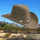 レザー製 アメリカン コンチョ ハット（マッシュルーム）/UPF50+ Leather American Concho Hat(Mushroom)