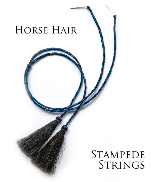 画像2: ホースヘアー 馬毛 スタンピード ストリングス ブルー（ハット用あごひも）/Horse Hair Stampede Strings