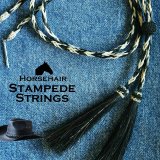 ハット用 あご紐 ホースヘアー 馬毛 スタンピード ストリングス ブラック・ナチュラル/Horse Hair Stampede Strings