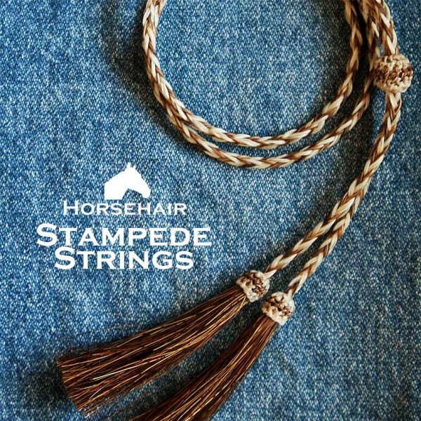 画像1: ハット用 あご紐 ホースヘアー 馬毛 スタンピード ストリングス ブラウン・ナチュラル/Horse Hair Stampede Strings