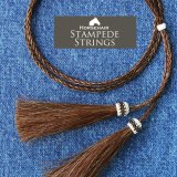 アメリカン ウエスタン ホースヘアー 馬毛 スタンピード ストリングス ブラウン（ハット用あごひも）/Horse Hair Stampede Strings